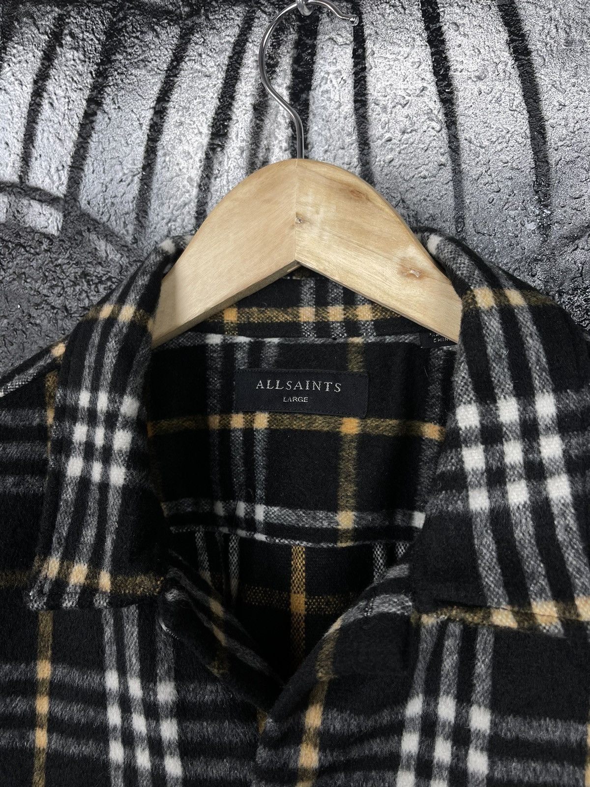 Allsaints × Flannel Allsaints Berthhold Shirt Button Up Men’s Size L Size US L / EU 52-54 / 3 - 6 Thumbnail