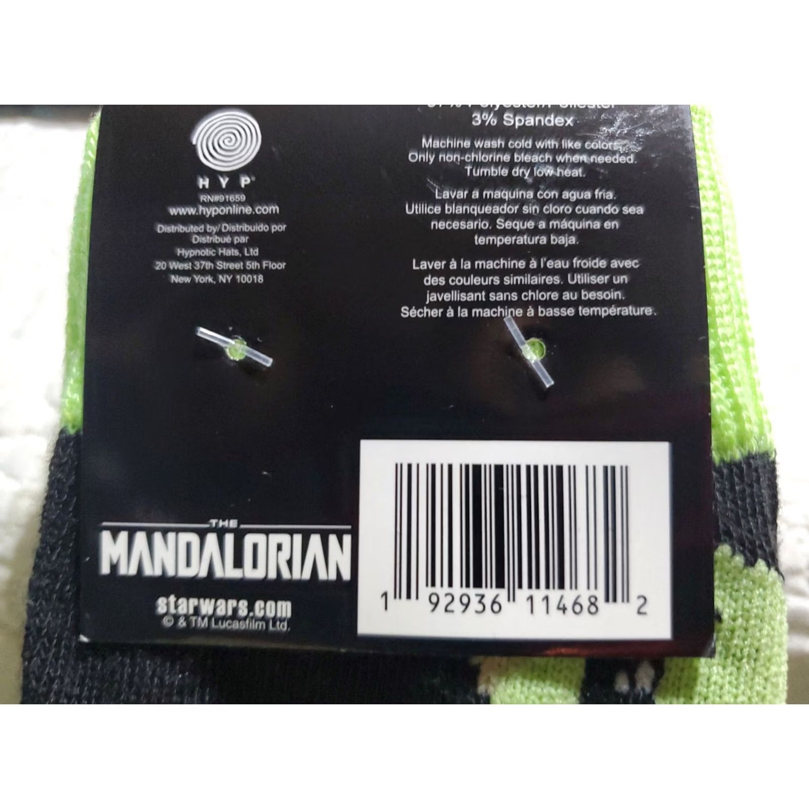 Star Wars Star Wars Mandalorian Grogu The Child Novelty Socks Crew Adult 6-12 Black Size ONE SIZE - 4 Thumbnail