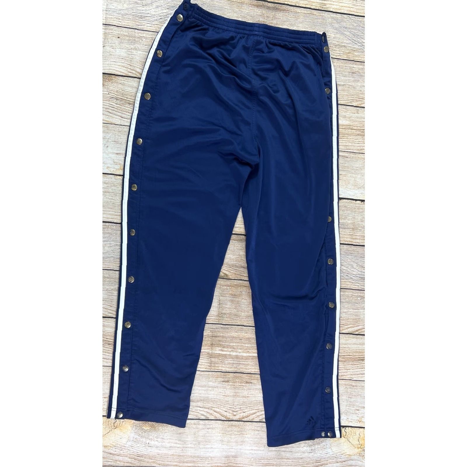 Adidas VINTAGE Adidas Blue Full Snap Sweatpants M Regular Men Pockets 90s Sports Logo Size US 31 - 2 Thumbnail