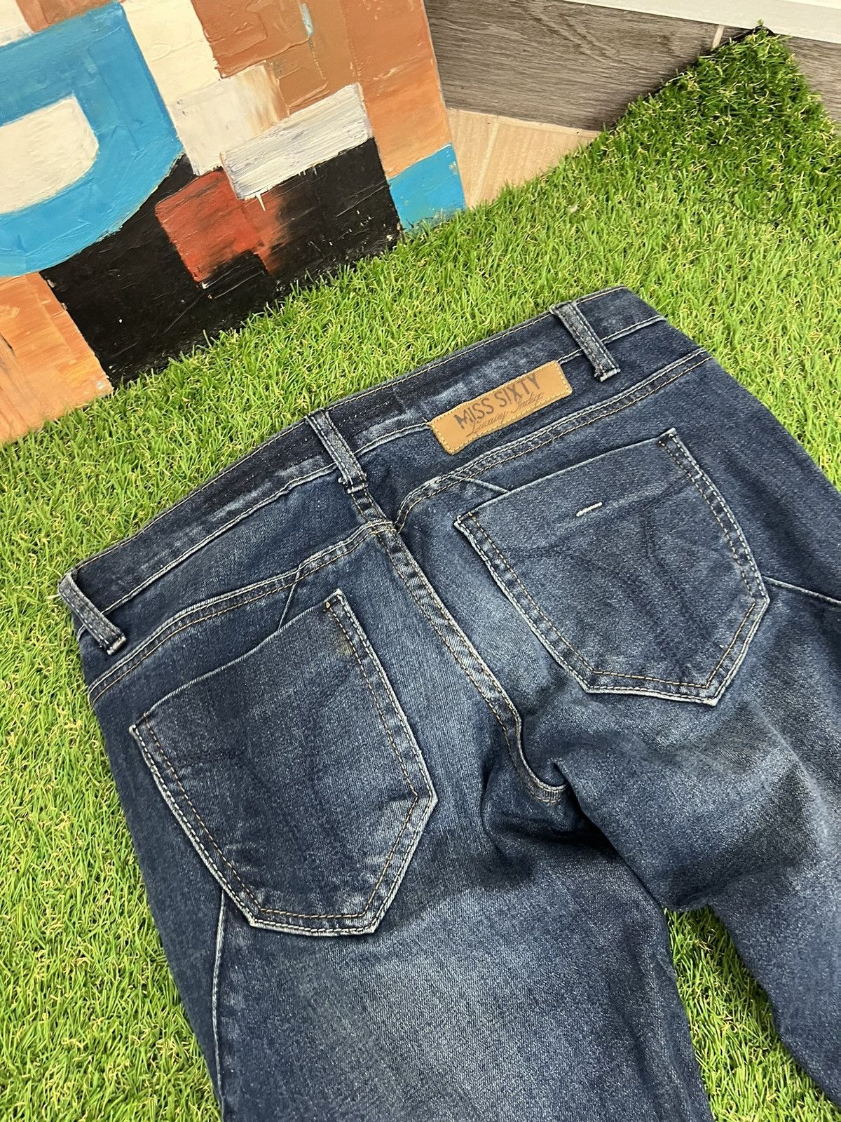 Miss Sixty × Vintage Y2K Miss Sixty Big Ty Low Rise Boot Cut Jeans Size 28" / US 6 / IT 42 - 10 Thumbnail