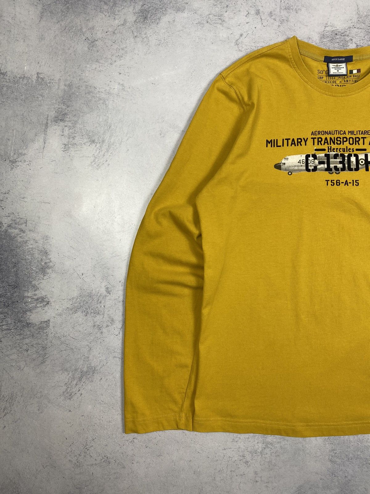 Aeronautica Militare Aeronautica Militare Aircraft Hercules Long Sleeve T Shirt Size US XL / EU 56 / 4 - 5 Thumbnail