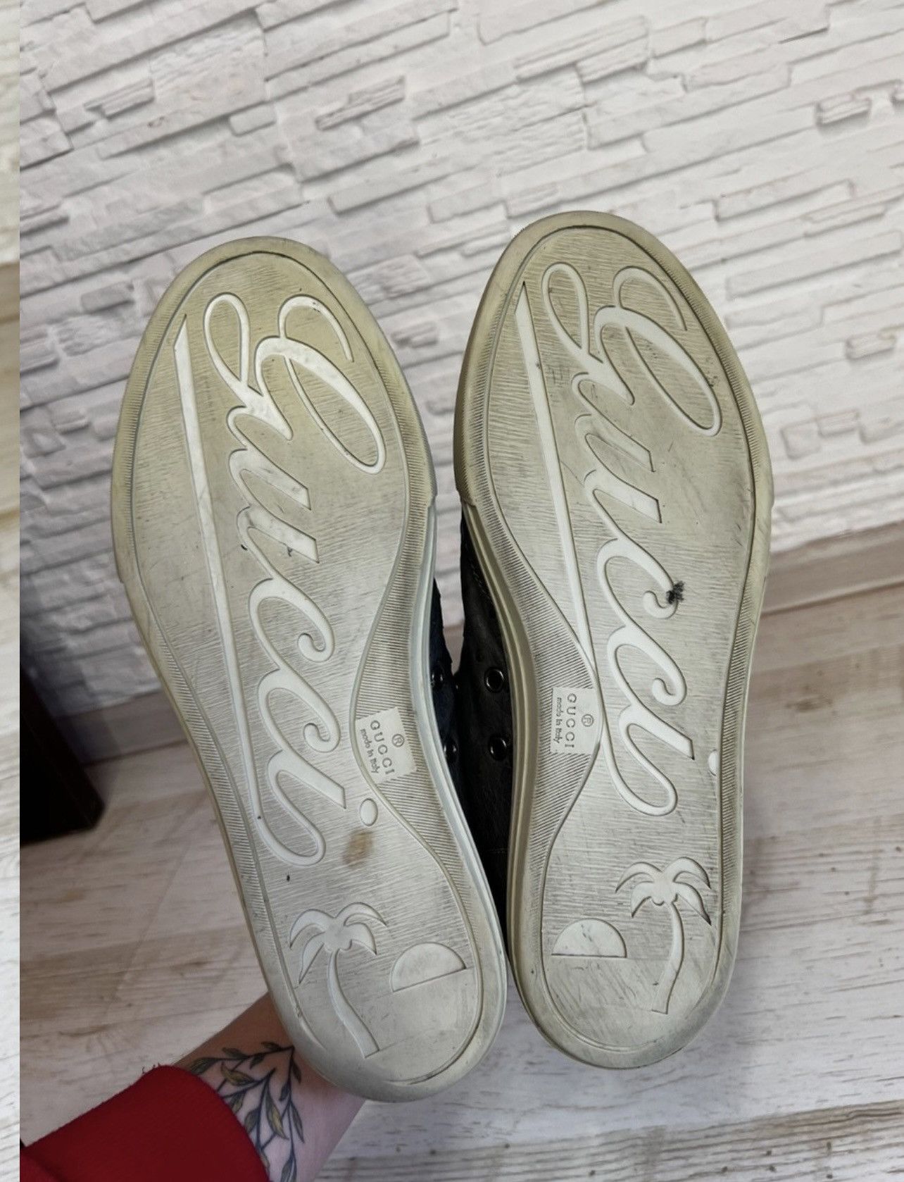 Gucci Gucci Ostrich leather high top sneakers 9,5 Size US 9.5 / EU 42-43 - 14 Thumbnail