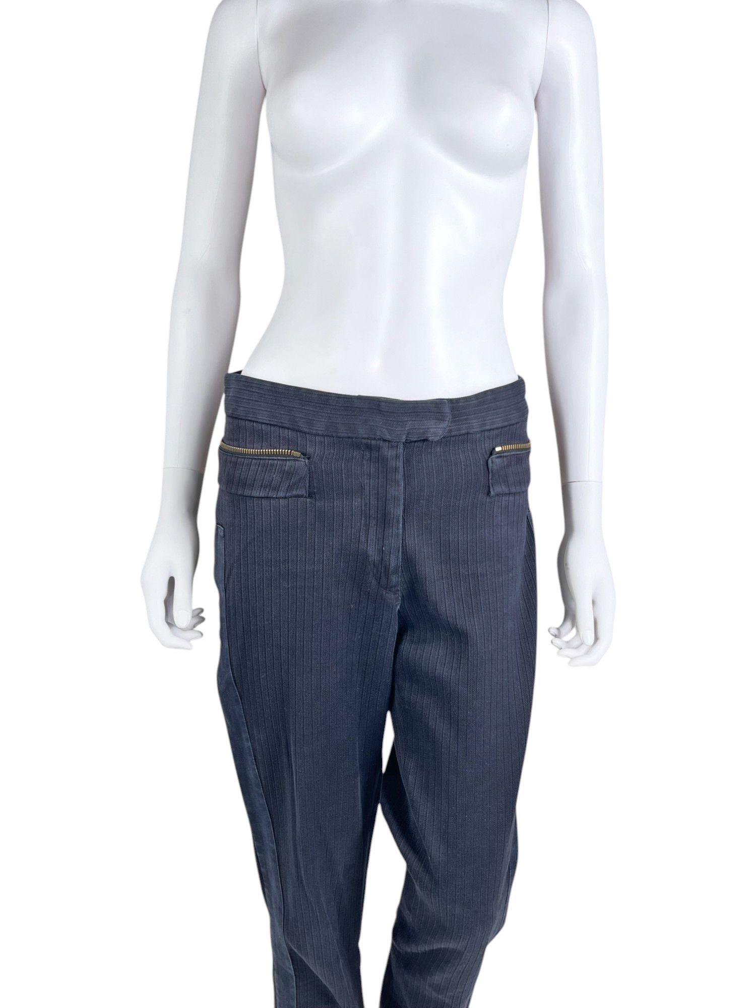 Dries Van Noten F/W 2014 Cotton Striped Zip Pants Size 25" / US 0 / IT 36 - 7 Thumbnail
