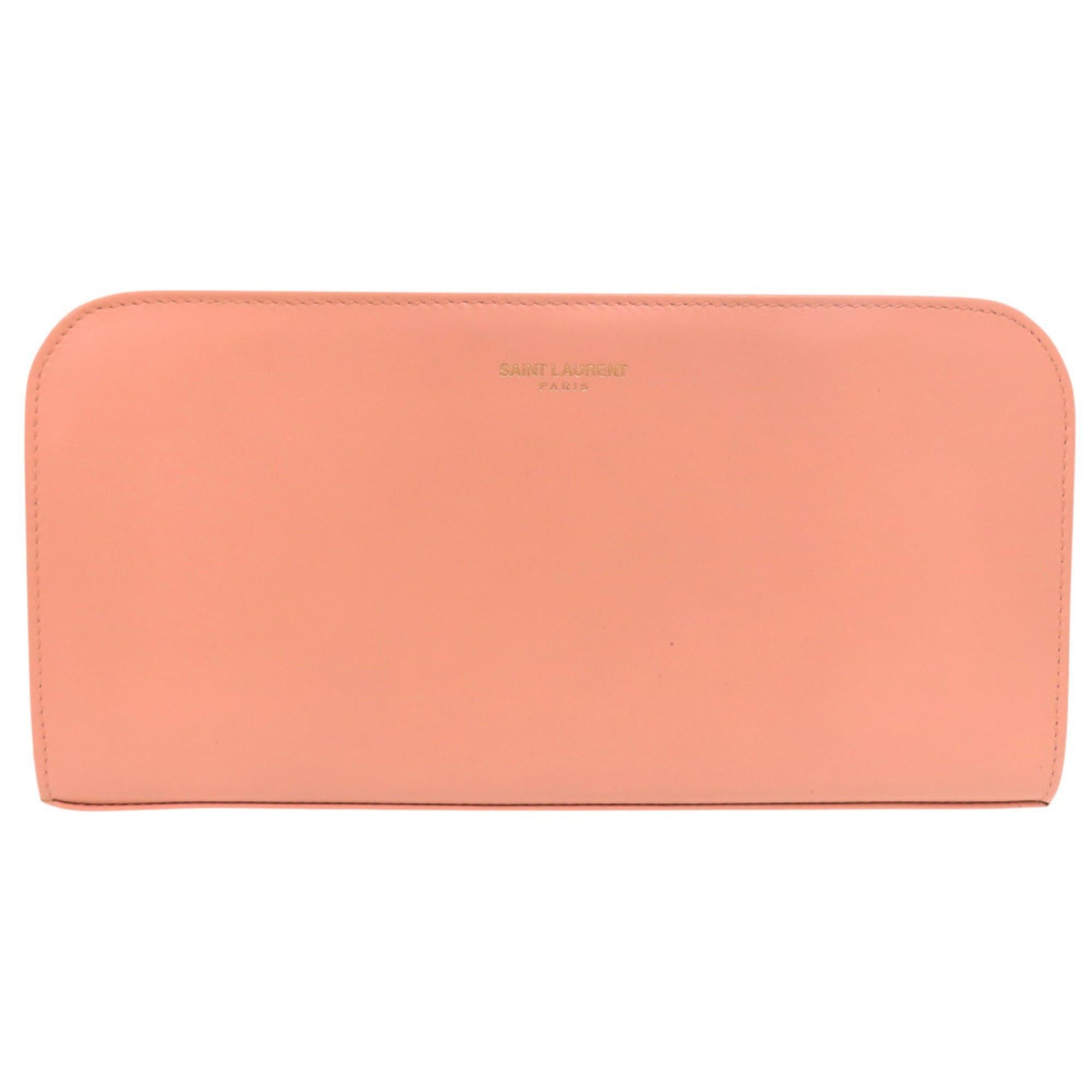 Yves Saint Laurent Yves Saint Laurent Excellent condition Saint Laurent Paris round zipper wallet 326599 534563 Calfskin Salmon Pink 1253SAINT LAURENT PARIS Size ONE SIZE - 1 Thumbnail