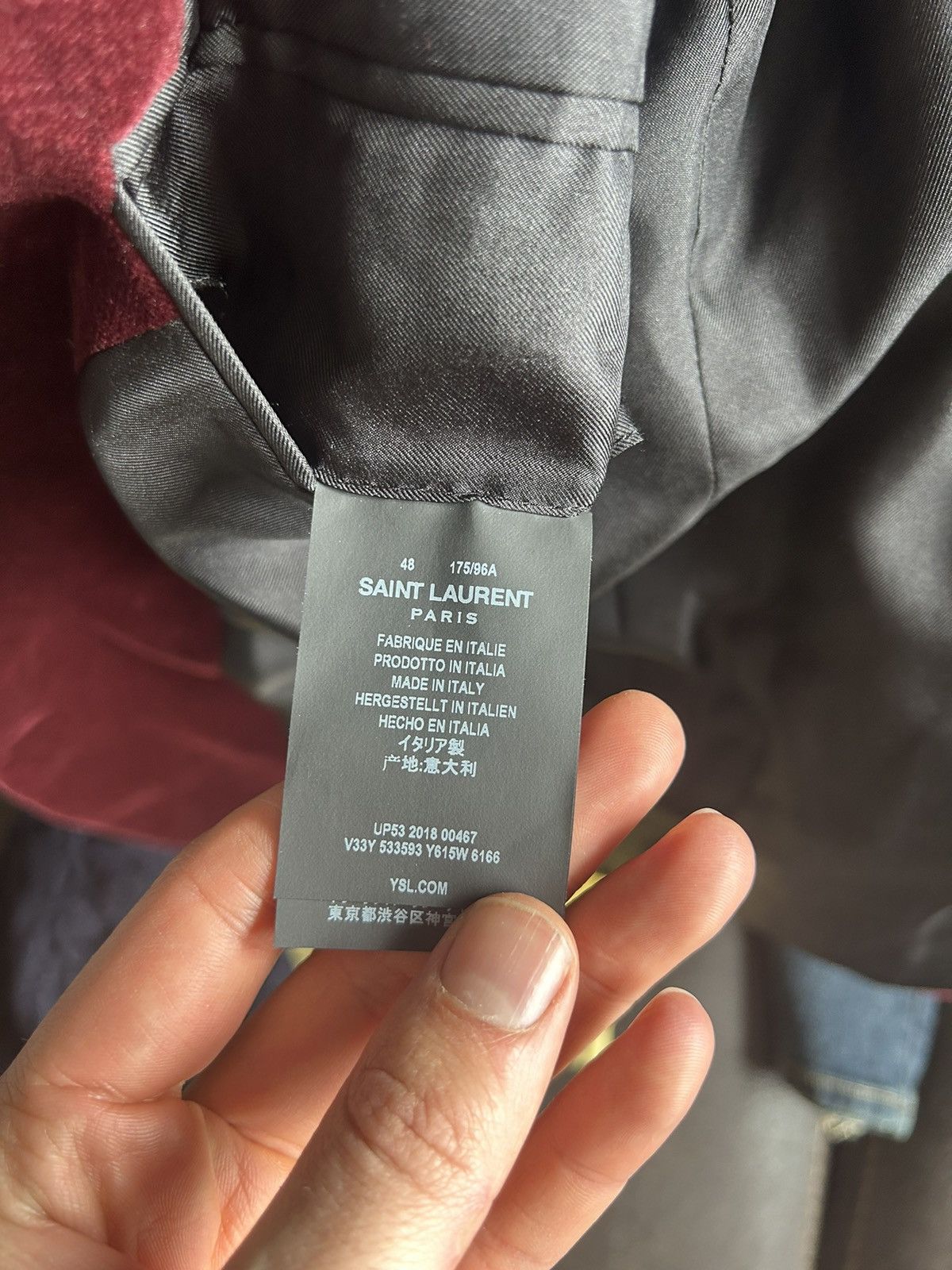 Saint Laurent Paris FW18 Saint Laurent Western Velvet Blazer rrp $4k Size US M / EU 48-50 / 2 - 15 Thumbnail