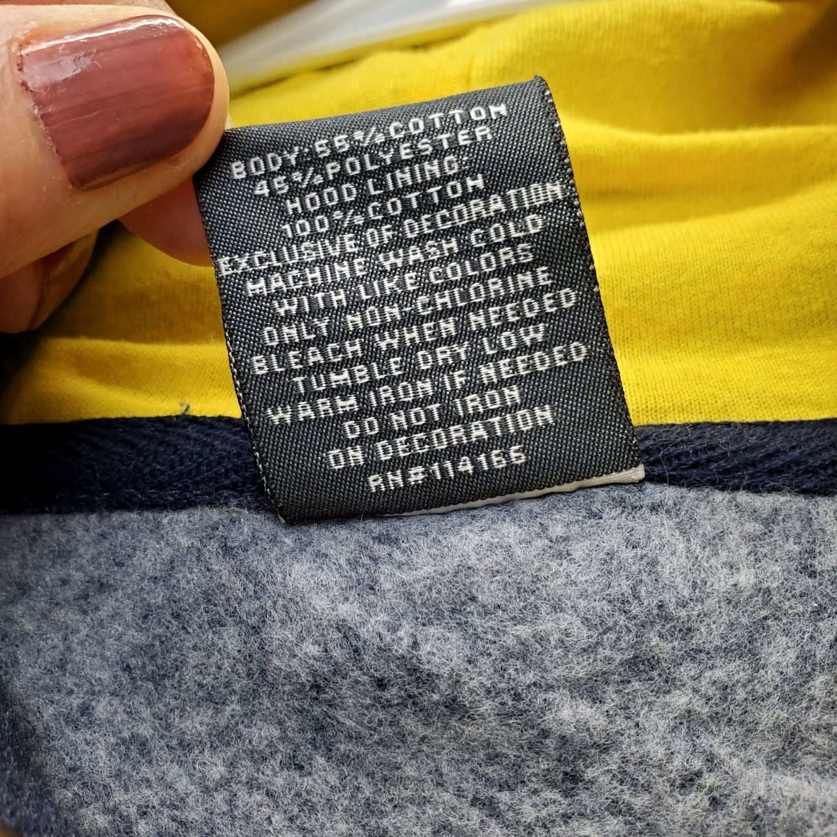Vintage Stadium Athletics Hoodie Women M Blue University of Michigan Pullover Hooded Sweatshirt Size M / US 6-8 / IT 42-44 - 7 Thumbnail