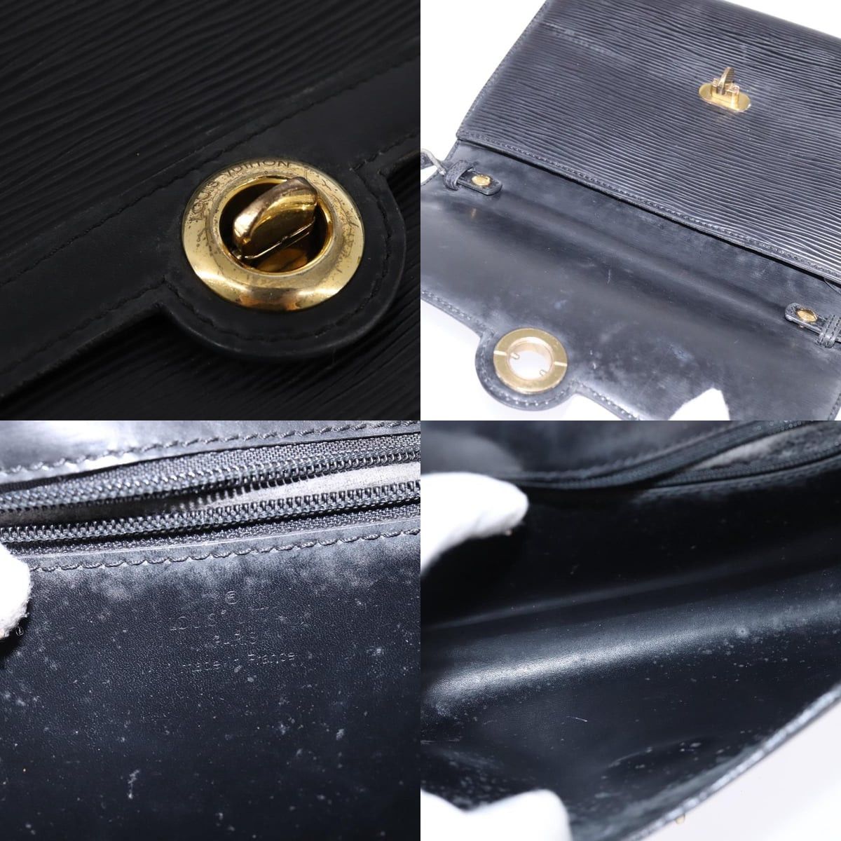 Louis Vuitton LOUIS VUITTON Epi Pochette Arche Shoulder Bag Black Noir Size ONE SIZE - 11 Thumbnail
