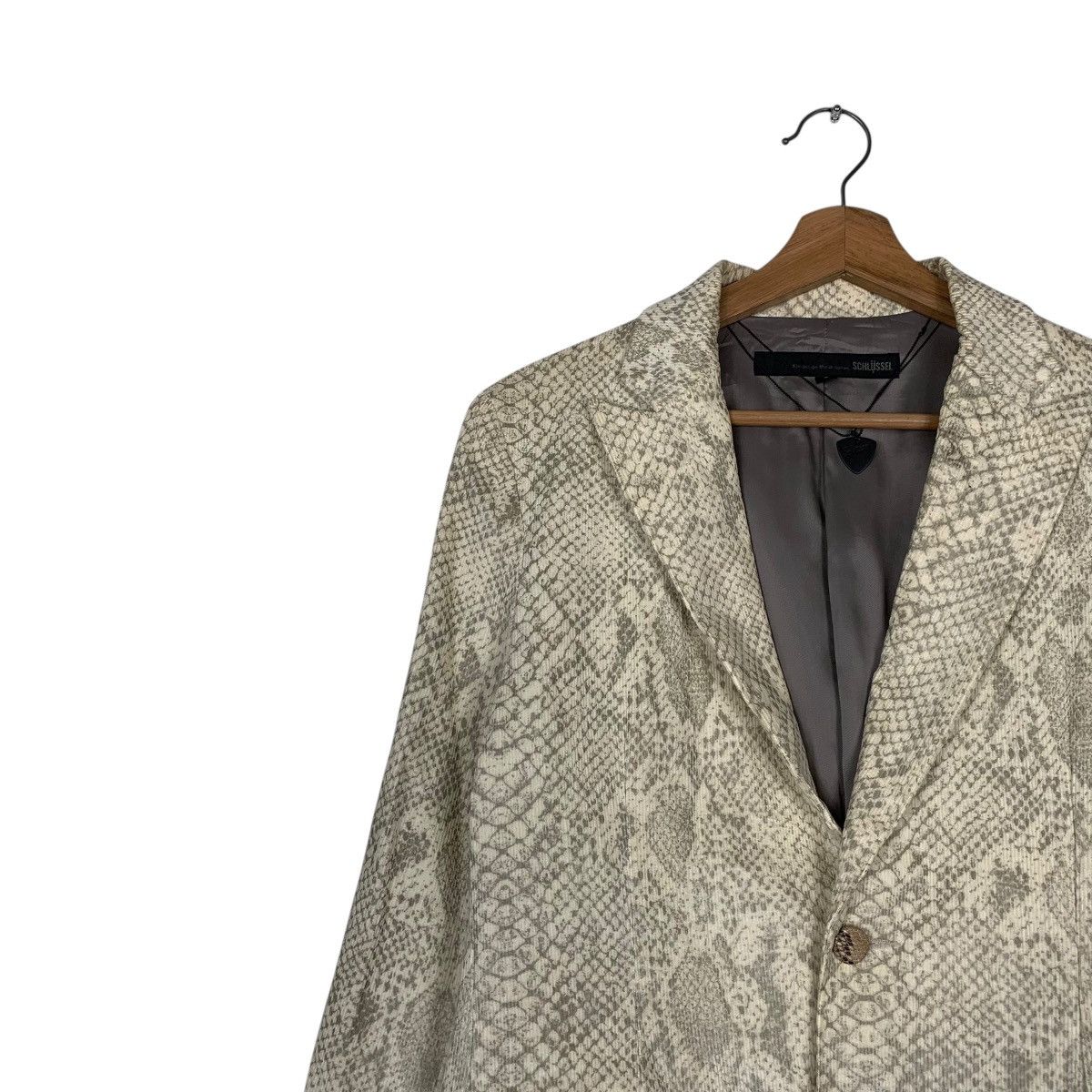 Japanese Brand Schlussel Snakeskin Art Design Cotton Blazer Jacket Size US M / EU 48-50 / 2 - 6 Thumbnail