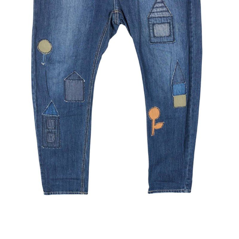Ne-Net Ne-Net by Issey Miyake Patchwork Art Denim Jeans Size 32" / US 10 / IT 46 - 3 Thumbnail
