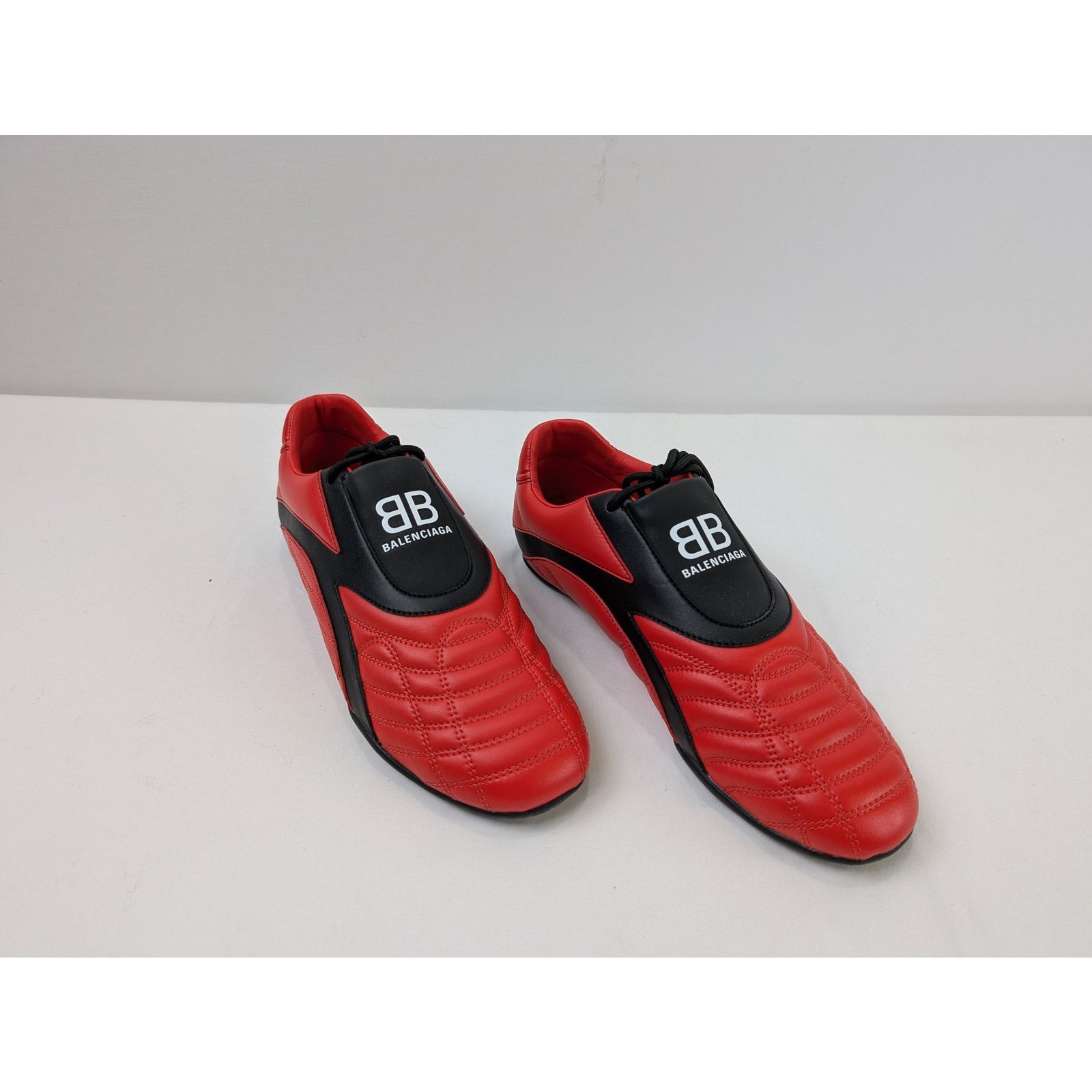 Balenciaga o1rshd1 Matt Leather Free Material Zen Sneaker in Red/Black Size US 9 / EU 42 - 8 Thumbnail