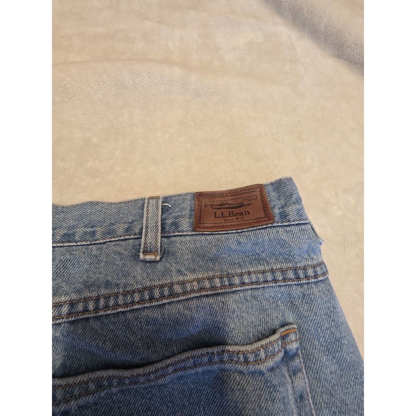 L.L. Bean LL Bean Men's Size 46x29 Comfort Waist 100% Cotton Blue Jean Size US 44 / EU 60 - 3 Thumbnail