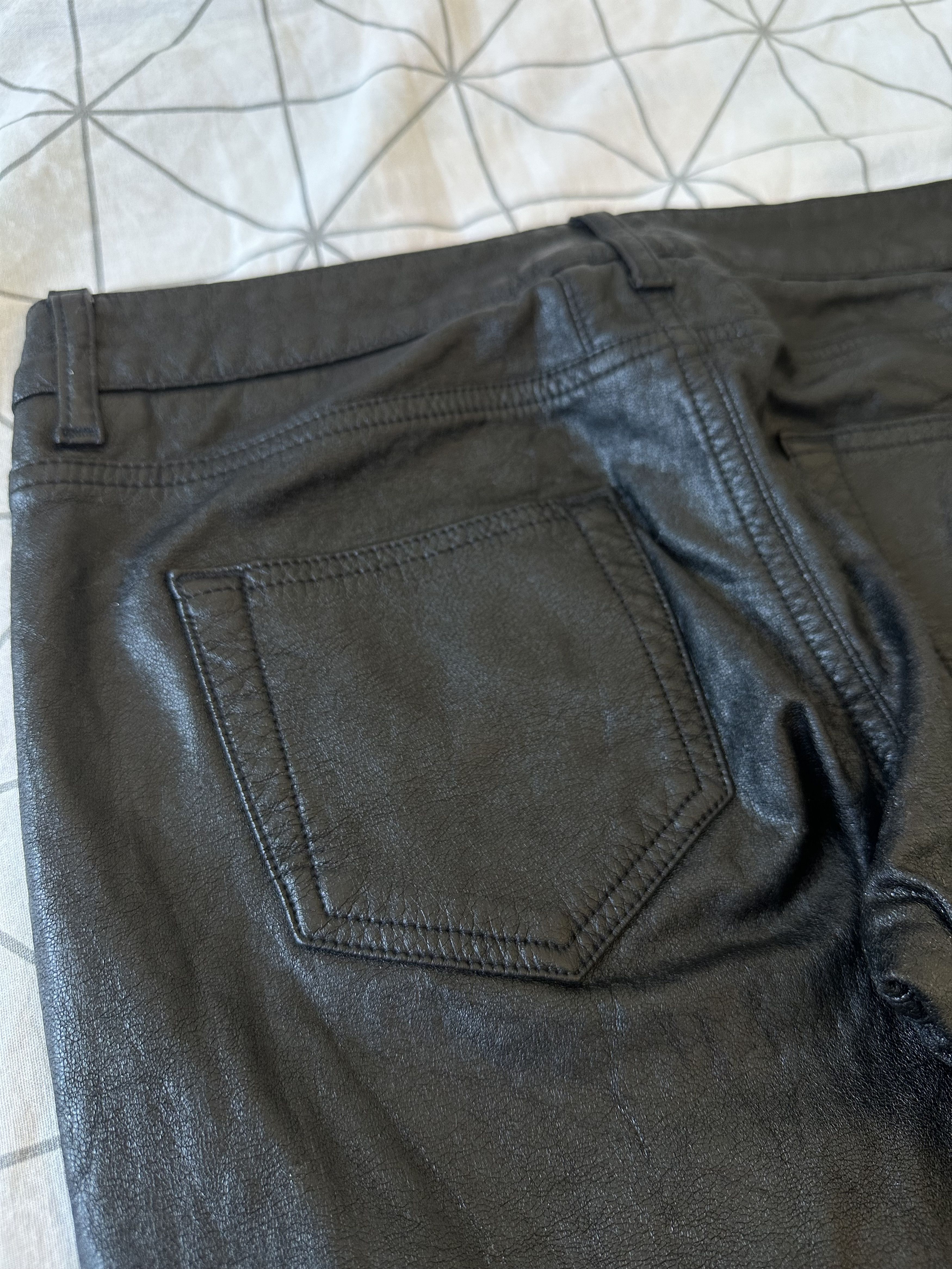 Saint Laurent Paris 2013 Saint Laurent Waxed Black Skinny Pants Hedi Slimane Era Size US 27 - 7 Thumbnail