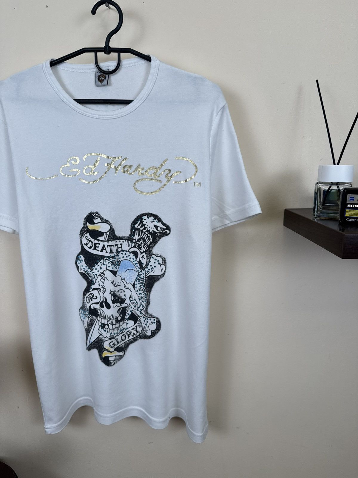Ed Hardy Vintage Ed Hardy T shirt White Skull Streetwear Y2K L Size US L / EU 52-54 / 3 - 5 Thumbnail