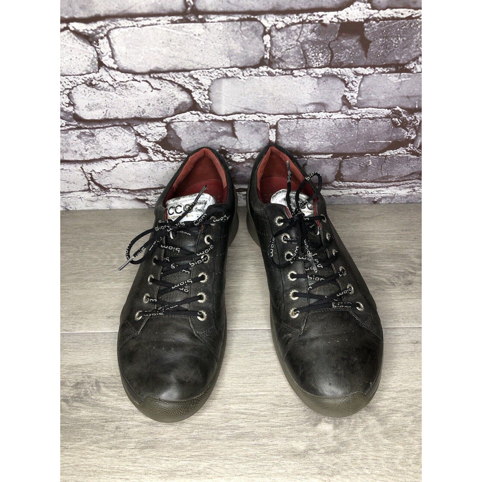Ecco ECCO Biom Black Yak Leather Spikeless Red Casual Golf Shoes Size US 11 / EU 44 - 18 Thumbnail