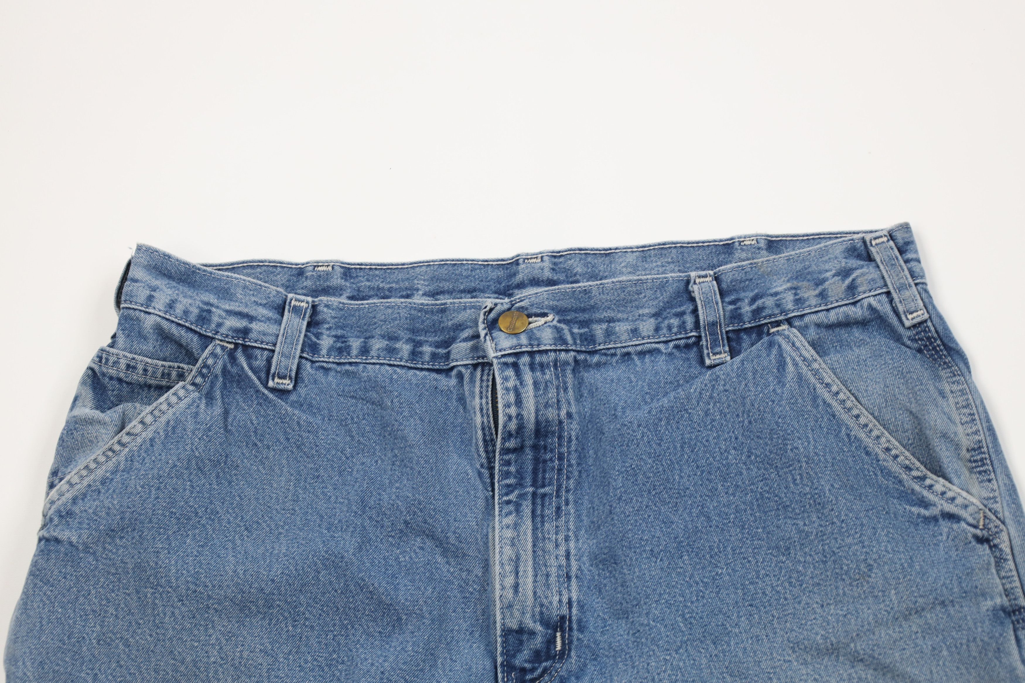 Carhartt Vintage Y2K Carhartt Wide Leg Dungaree Denim Jeans Blue Size US 38 / EU 54 - 2 Thumbnail