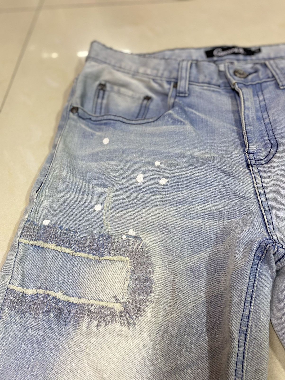 Japanese Brand × Le Grande Bleu (L.G.B.) Distressed Ripped Cavari A Denim Size US 29 - 6 Thumbnail