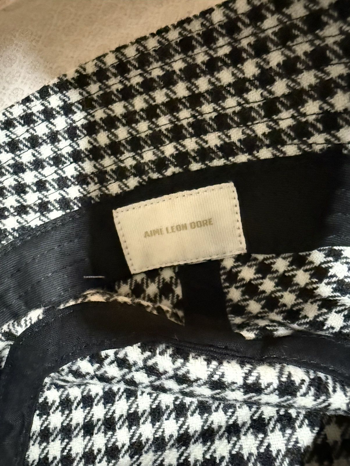 Aime Leon Dore Aime Leon Dore ALD Wool Bucket Hat Houndstooth Size L / XL Size ONE SIZE - 5 Thumbnail