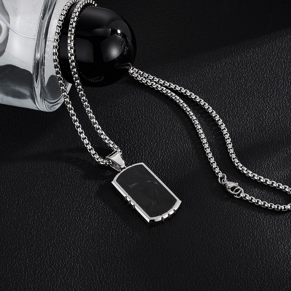 Jewelry Black Titanium Steel Necklace Size ONE SIZE - 3 Thumbnail