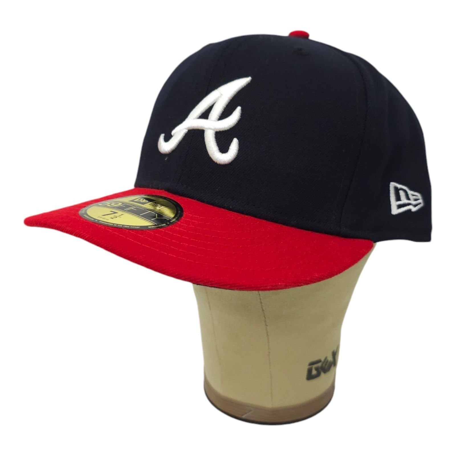 New Era Atlanta Braves Fitted 7 1/2 Hat MLB Cap Embroidered Logo New Size ONE SIZE - 2 Thumbnail