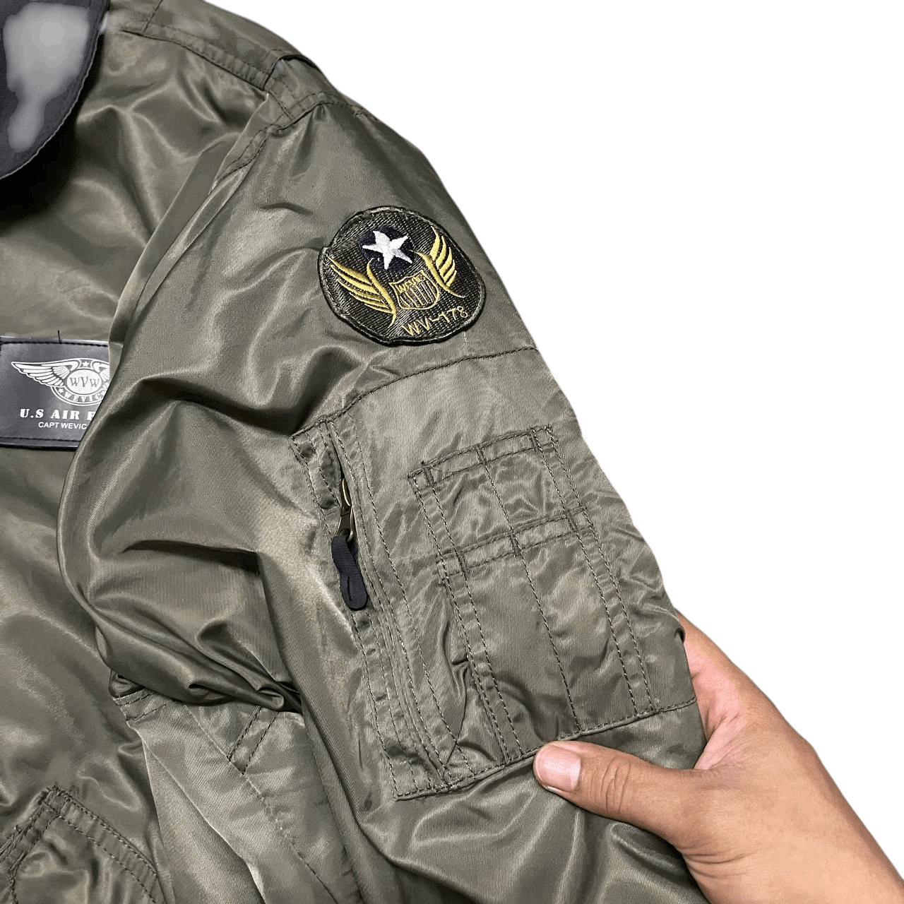 Japanese Brand Vintage Wevic US Air Force Army Heavy Flying Jacket Size US XXL / EU 58 / 5 - 5 Thumbnail
