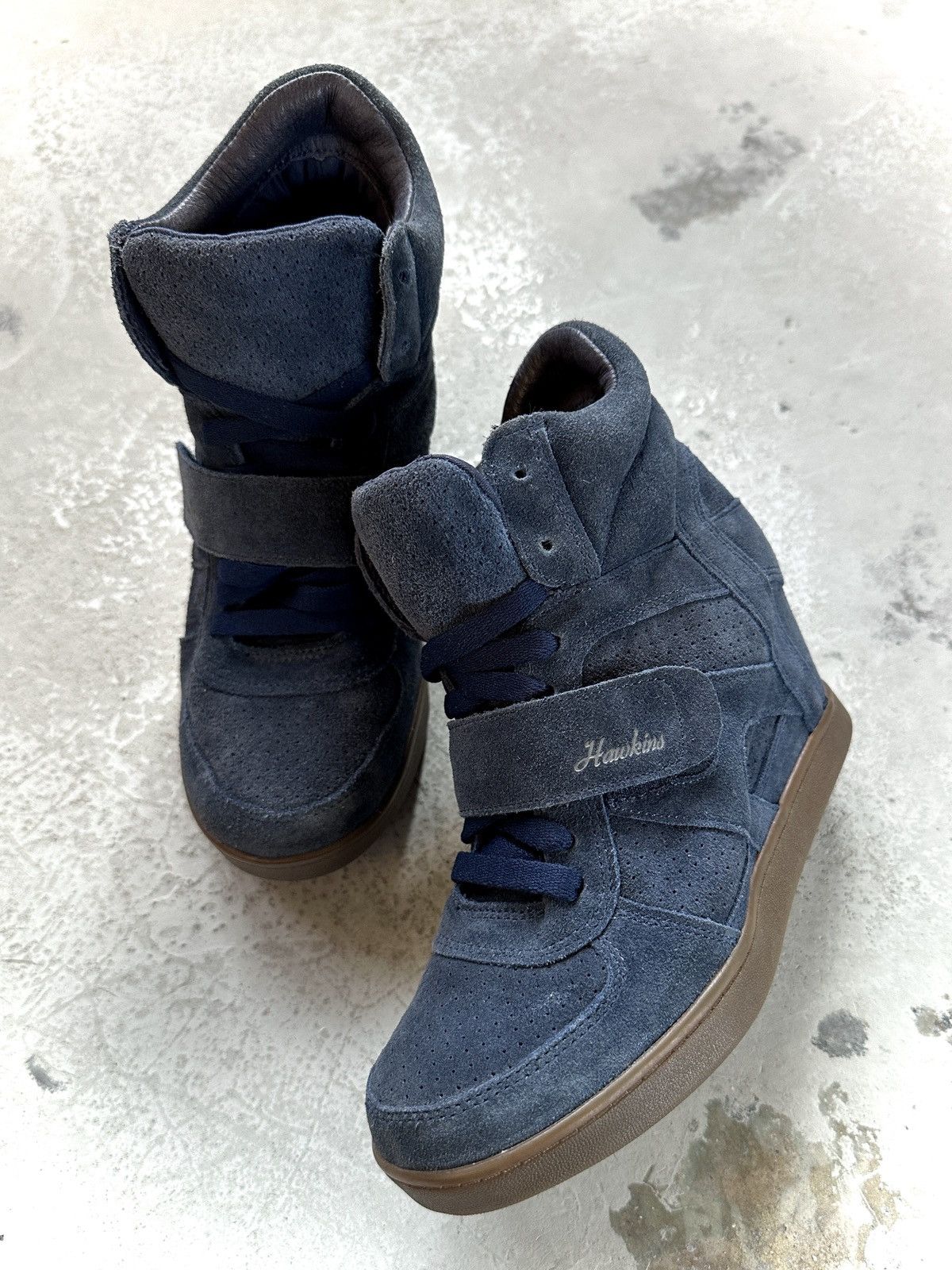 Other Hawkins Deep Blue Wedge Heels Size US 6 / IT 36 - 2 Thumbnail