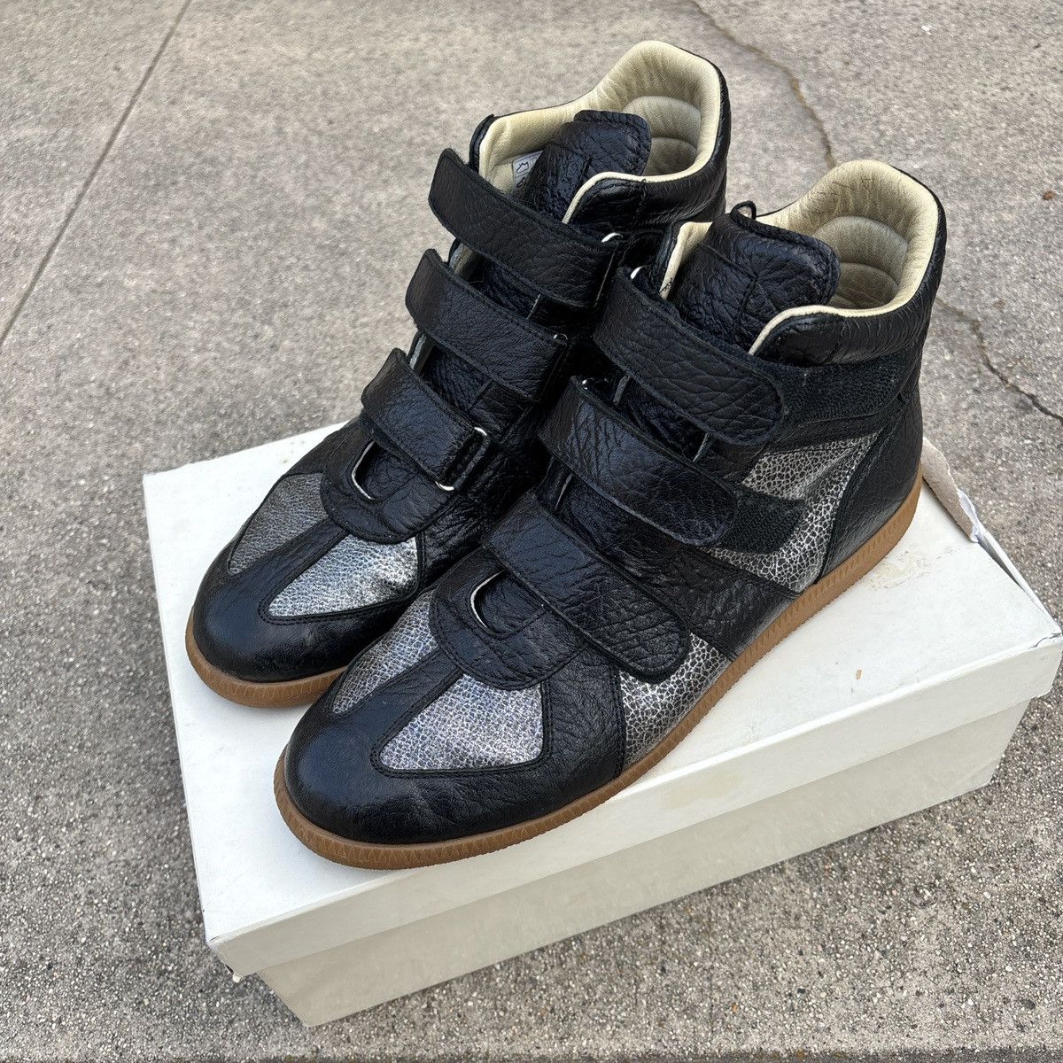 Maison Margiela black/silver Maison Margiela 3-Strap high