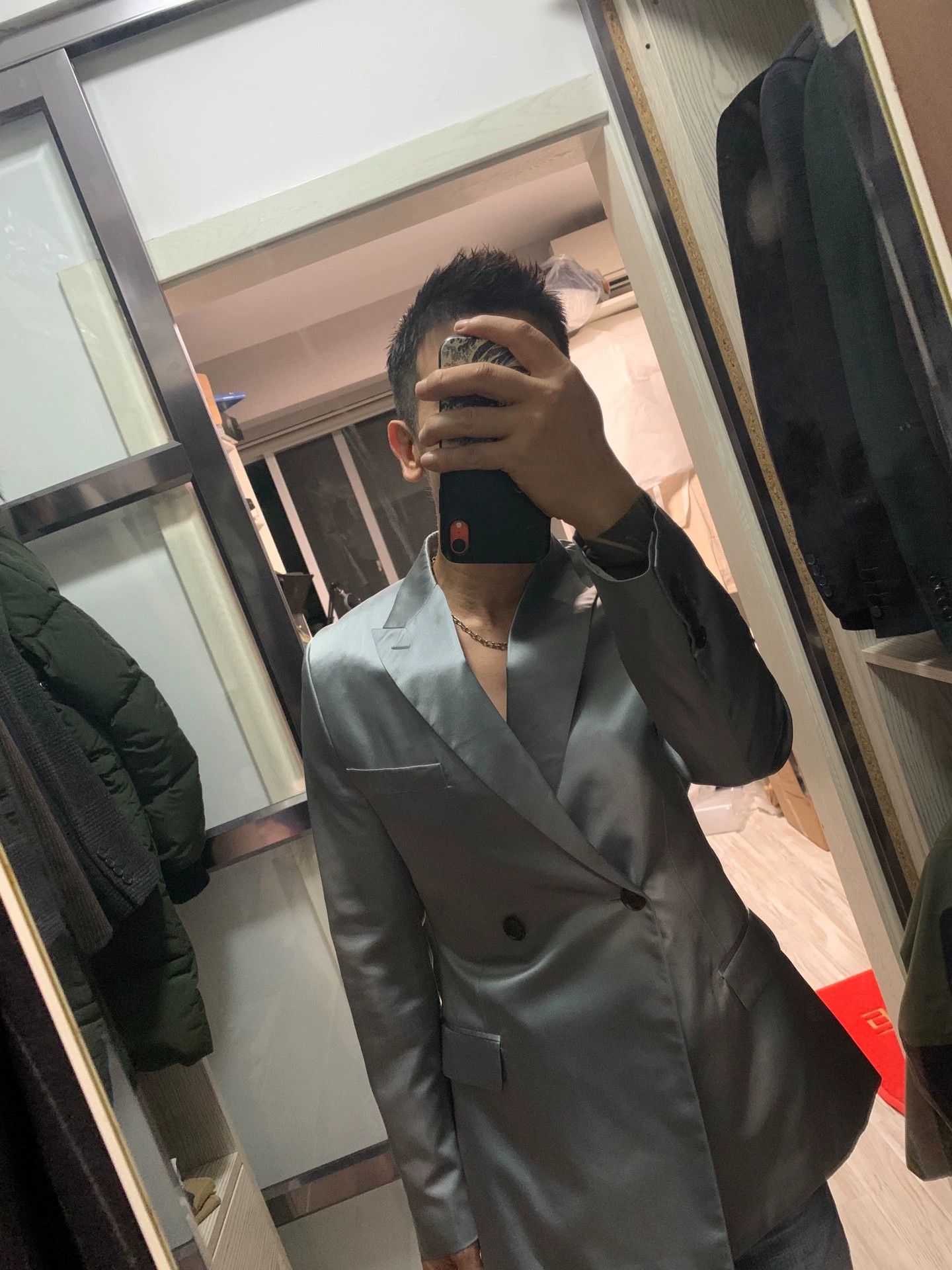 Dior Dior Men Metallic Bar Button Suit 46 Beckham Fitted Tried Size 46R - 1 Thumbnail