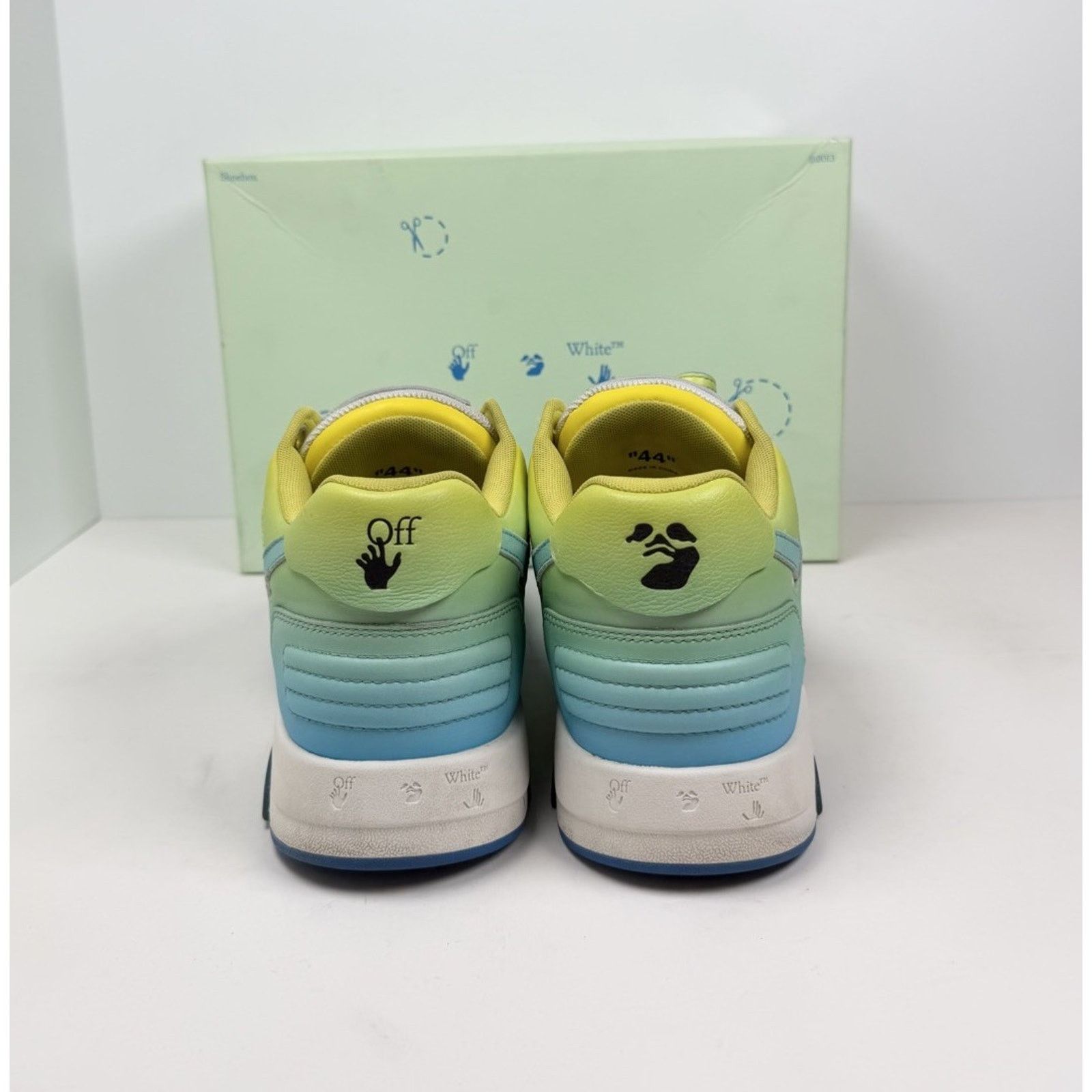 Off-White Size 44EU/11US- Off-White Out Of Office Blue/Yellow Size US 11 / EU 44 - 3 Thumbnail