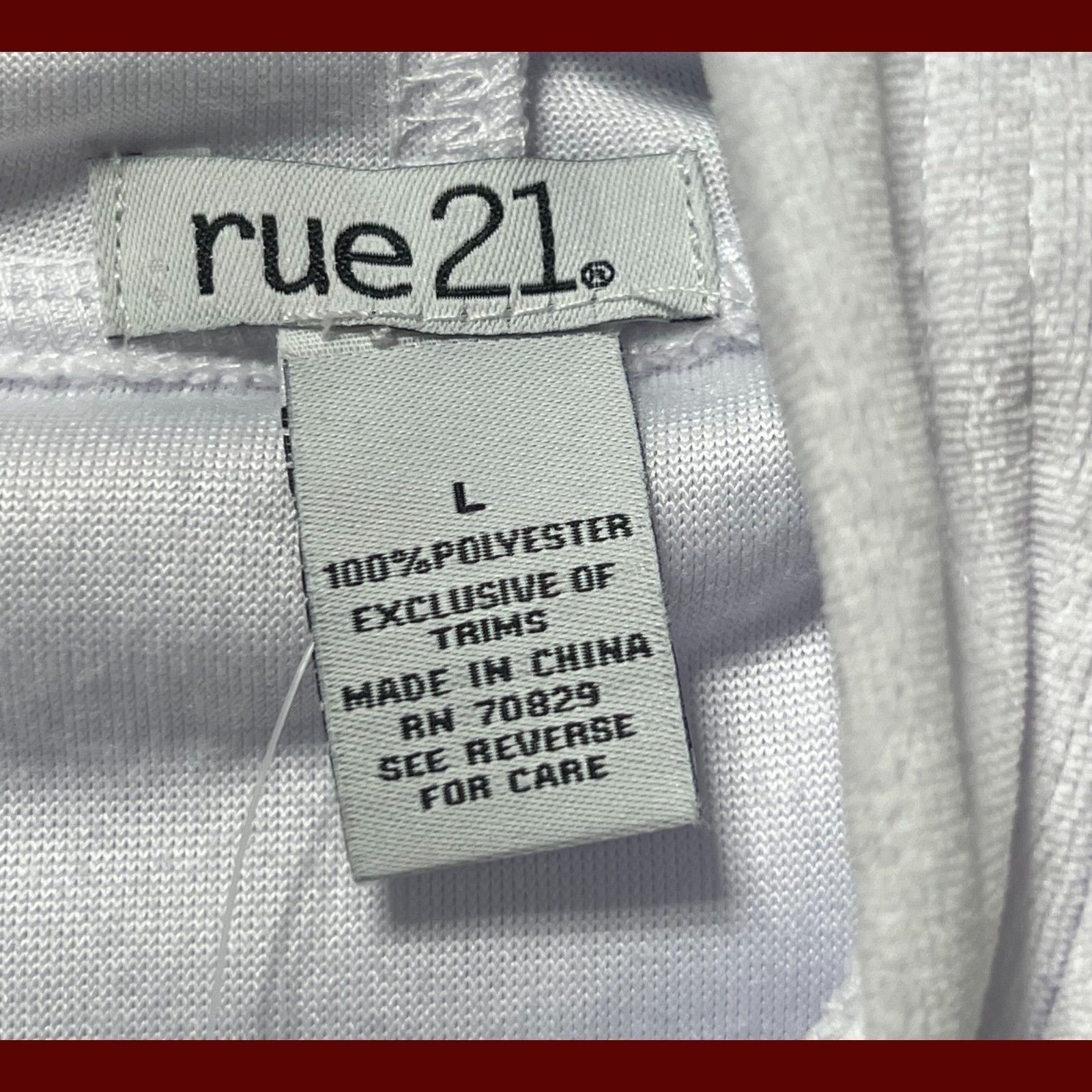 rue21 Rue 21 - Women's Long Sleeve Hooded Sweatshirt - White - Lar Size L / US 10 / IT 46 - 9 Thumbnail