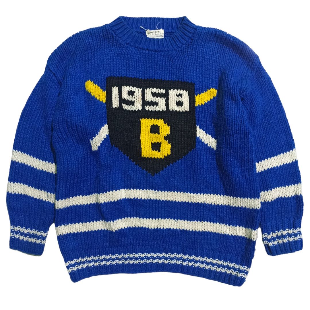 Other Vintage 90s Extra Touch Blue White Knitwear Size L / US 10 / IT 46 - 1 Thumbnail