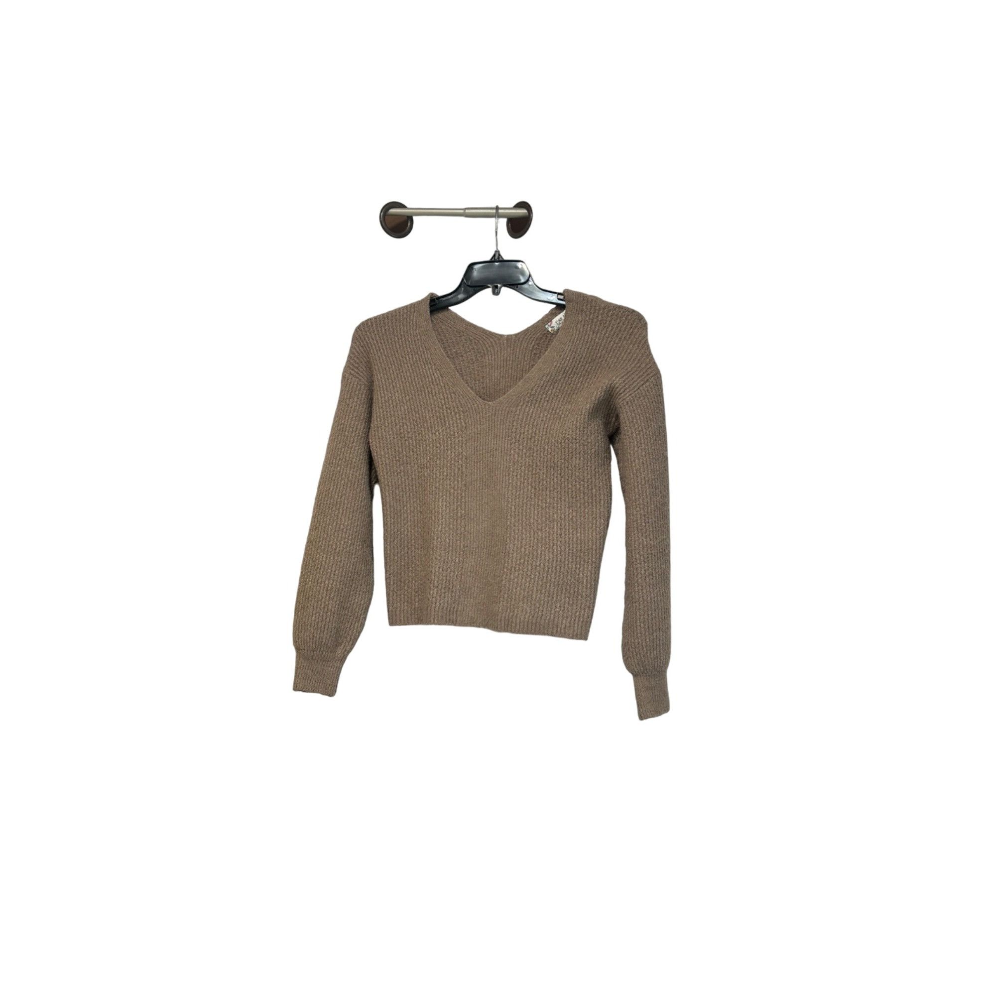 Other Pink Rose Junior’s V-neck Cropped Sweater, Natural, Sz.XS Size XS / US 0-2 / IT 36-38 - 7 Thumbnail