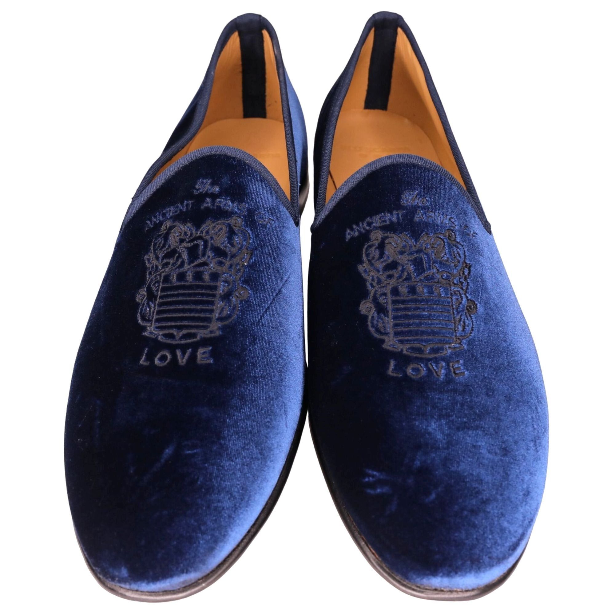 Other NEW Blu Scarpa Italy Mens 19.5 Navy Blue Velvet Dress Shoes | Grailed
