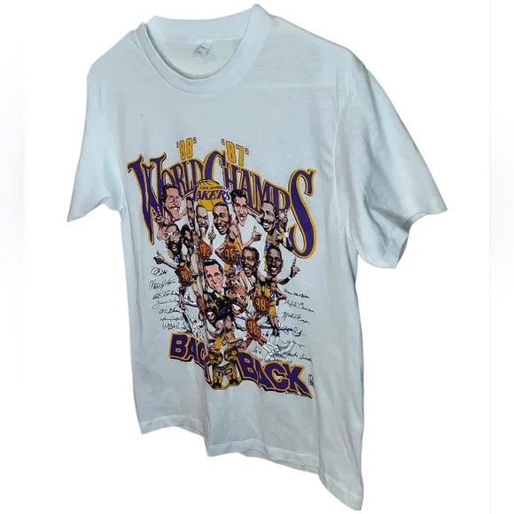 Other Vintage 80s NBA LA Lakers Champs T-Shirt Size US M / EU 48-50 / 2 - 2 Thumbnail