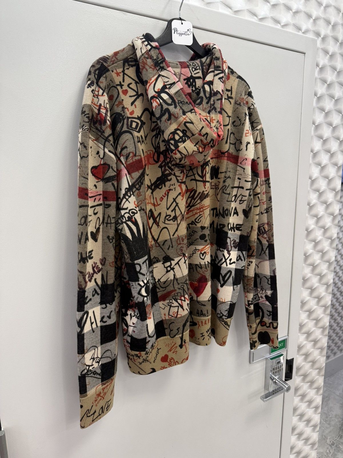 Burberry Burberry Graffiti-Print Checked Hoodie Size US L / EU 52-54 / 3 - 5 Thumbnail