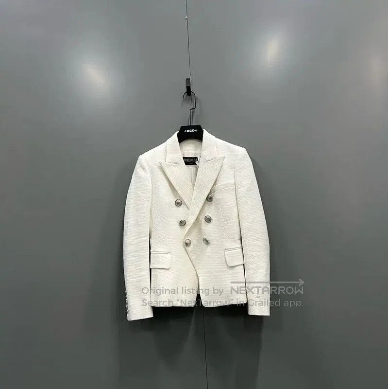 Balmain Balmain Women's White Cotton Jacket . Size XXS / US 00 / IT 34 - 1 Thumbnail