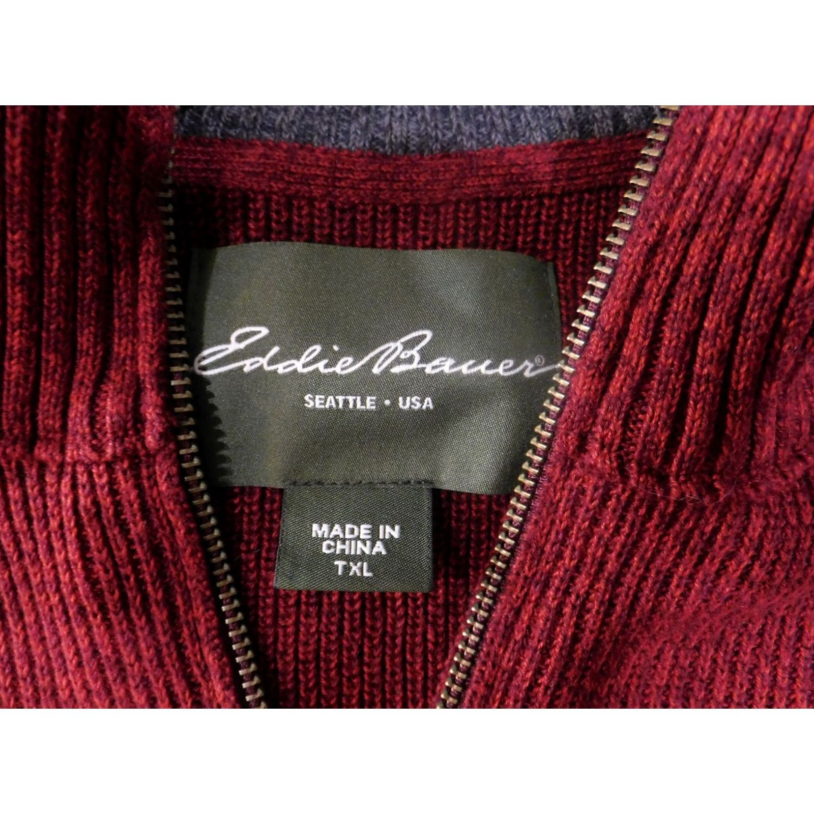 Eddie Bauer VINTAGE Eddie Bauer Sweater Mens XL Half Zip Pullover Striped Classic Knit Size US XL / EU 56 / 4 - 5 Thumbnail
