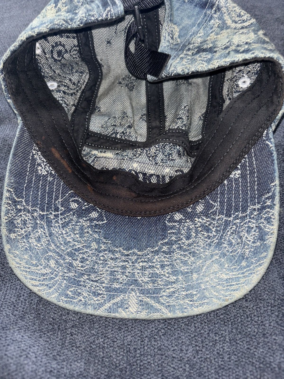 Supreme Supreme Bandana Jacquard Denim Camp Cap Size ONE SIZE - 5 Thumbnail