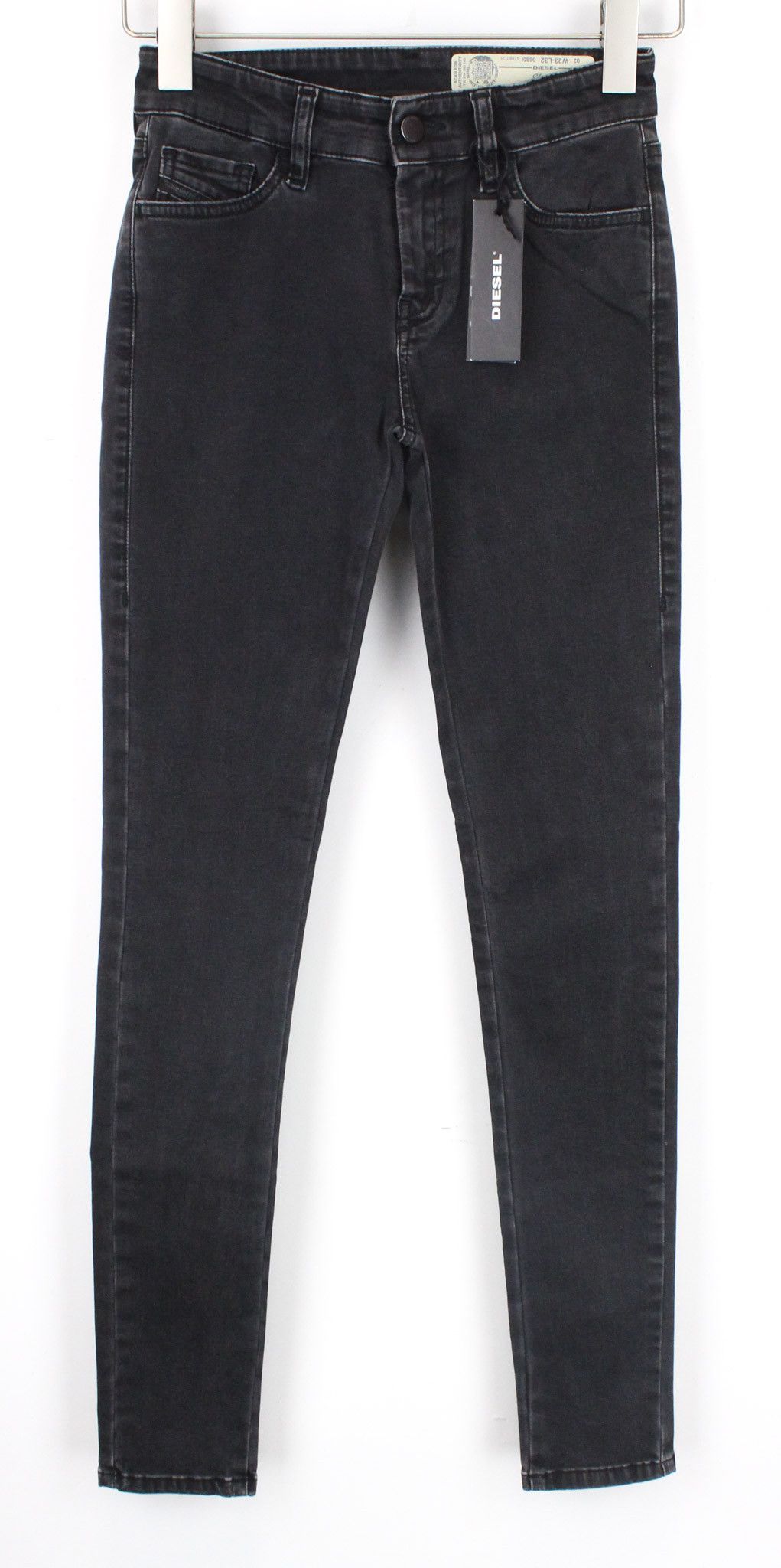 Diesel SLANDY 0680I W23/L32 Girls Black Stretch Jeans 70061 Size 23" - 2 Thumbnail