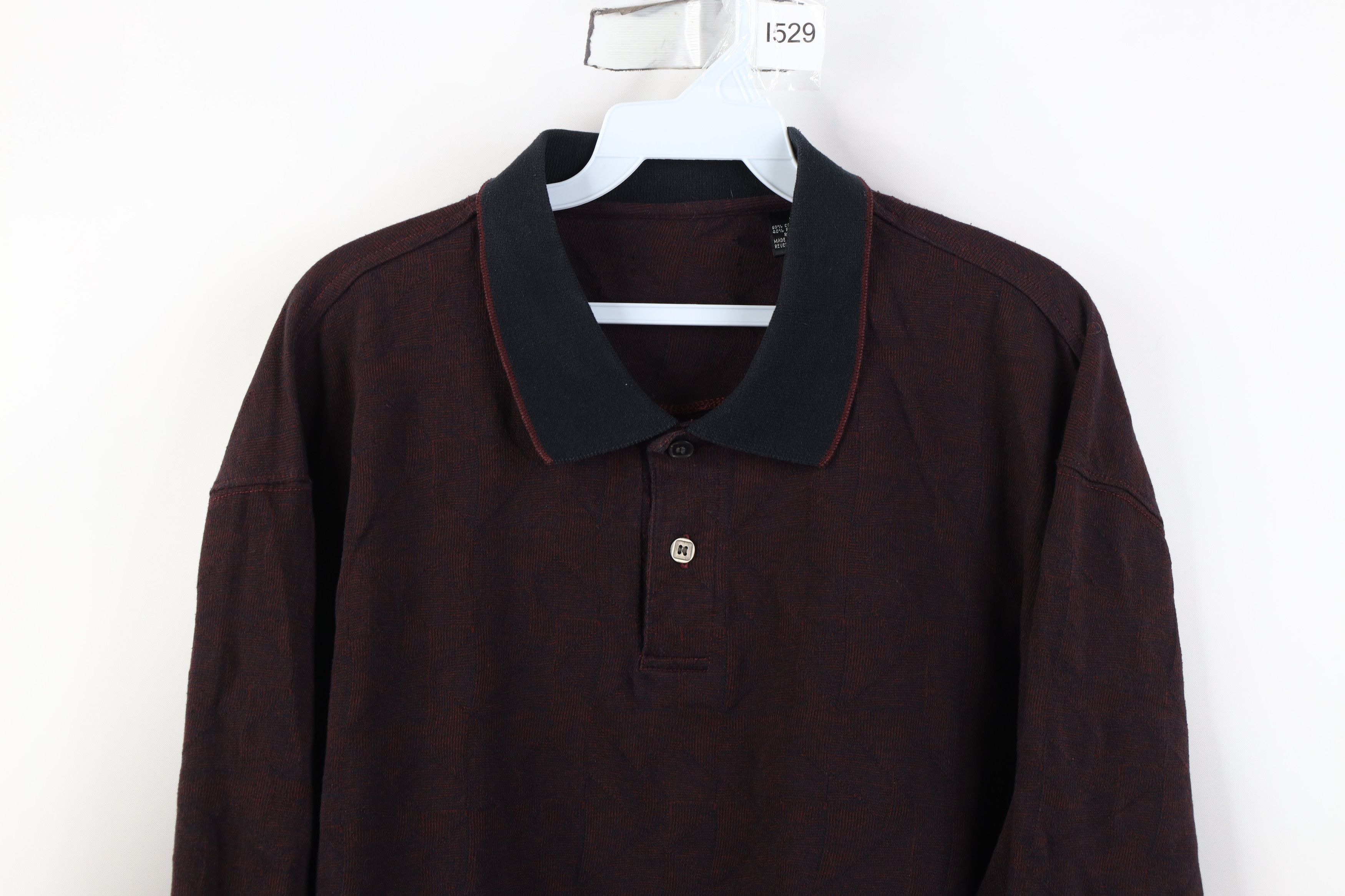 Vintage Vintage 90s Streetwear Knit Long Sleeve Rugby Polo Shirt Size US XL / EU 56 / 4 - 2 Thumbnail