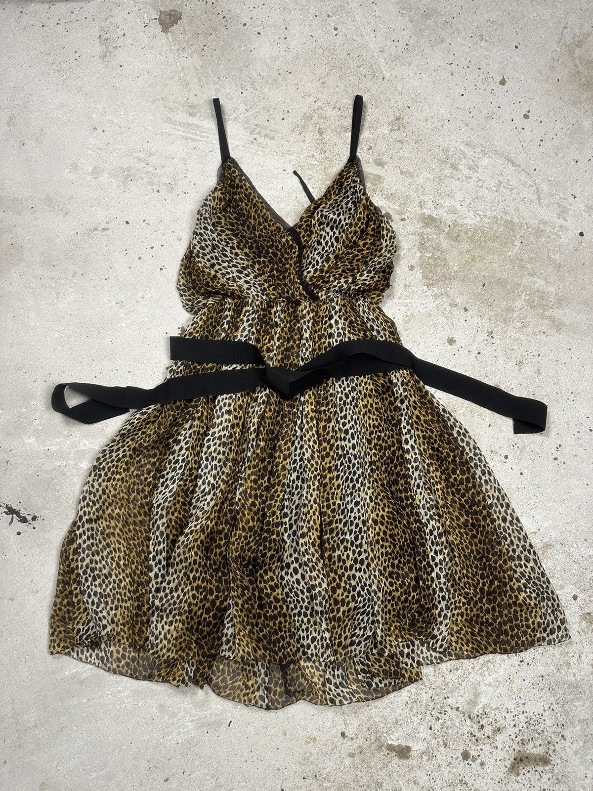 Dolce & Gabbana Dolce & Gabbana Leopard Silk Chiffon Cami Dress Brown Black Size S / US 4 / IT 40 - 1 Thumbnail
