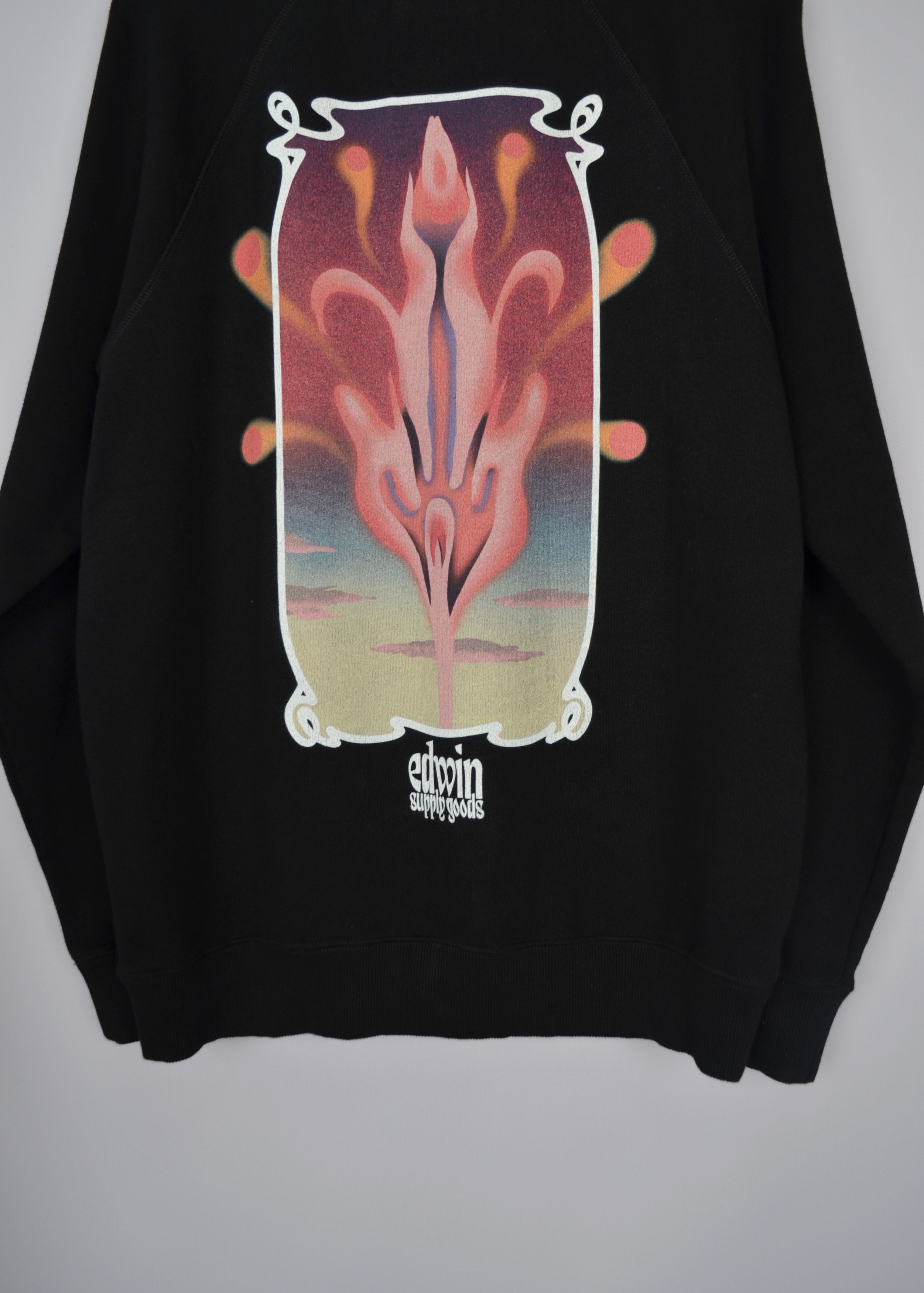 Edwin EDWIN Hana No Shita Mens Sweatshirt Black Size S P2P 22'8" Size US S / EU 44-46 / 1 - 15 Thumbnail