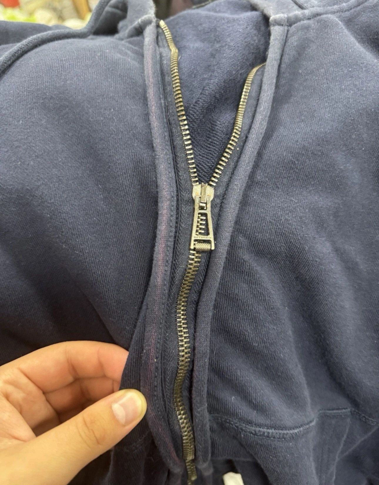 Belstaff Belstaff England Full Zip Hoodie Navy Blue Patch Logo Size US XL / EU 56 / 4 - 7 Thumbnail