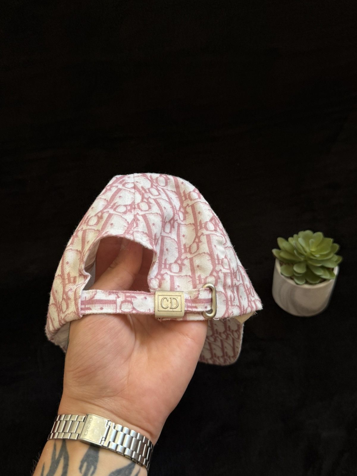 Dior Vintage Pink Dior monogram cap Size ONE SIZE - 2 Thumbnail