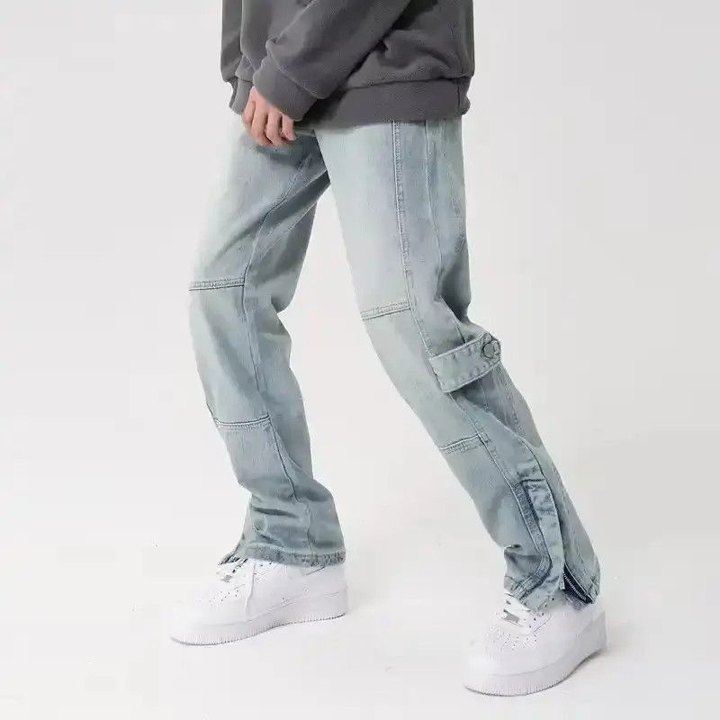 Japanese Brand Clothing Ankle Zipper Straight Old Denim Size US 30 / EU 46 - 4 Thumbnail