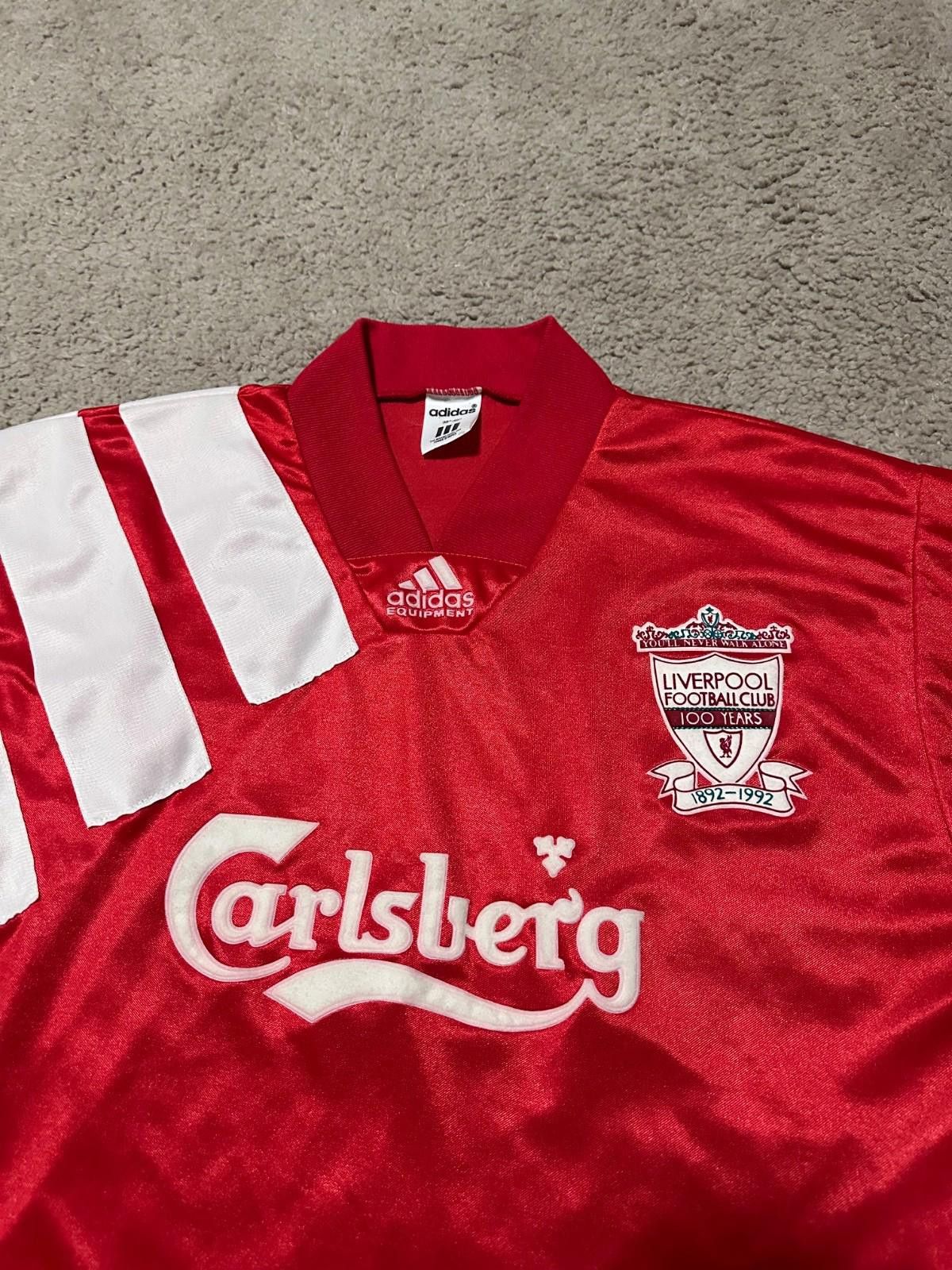 Adidas LIVERPOOL 1992/93 HOME SHIRT FOOTBALL SOCCER JERSEY Sz 38/40 Size US M / EU 48-50 / 2 - 4 Thumbnail
