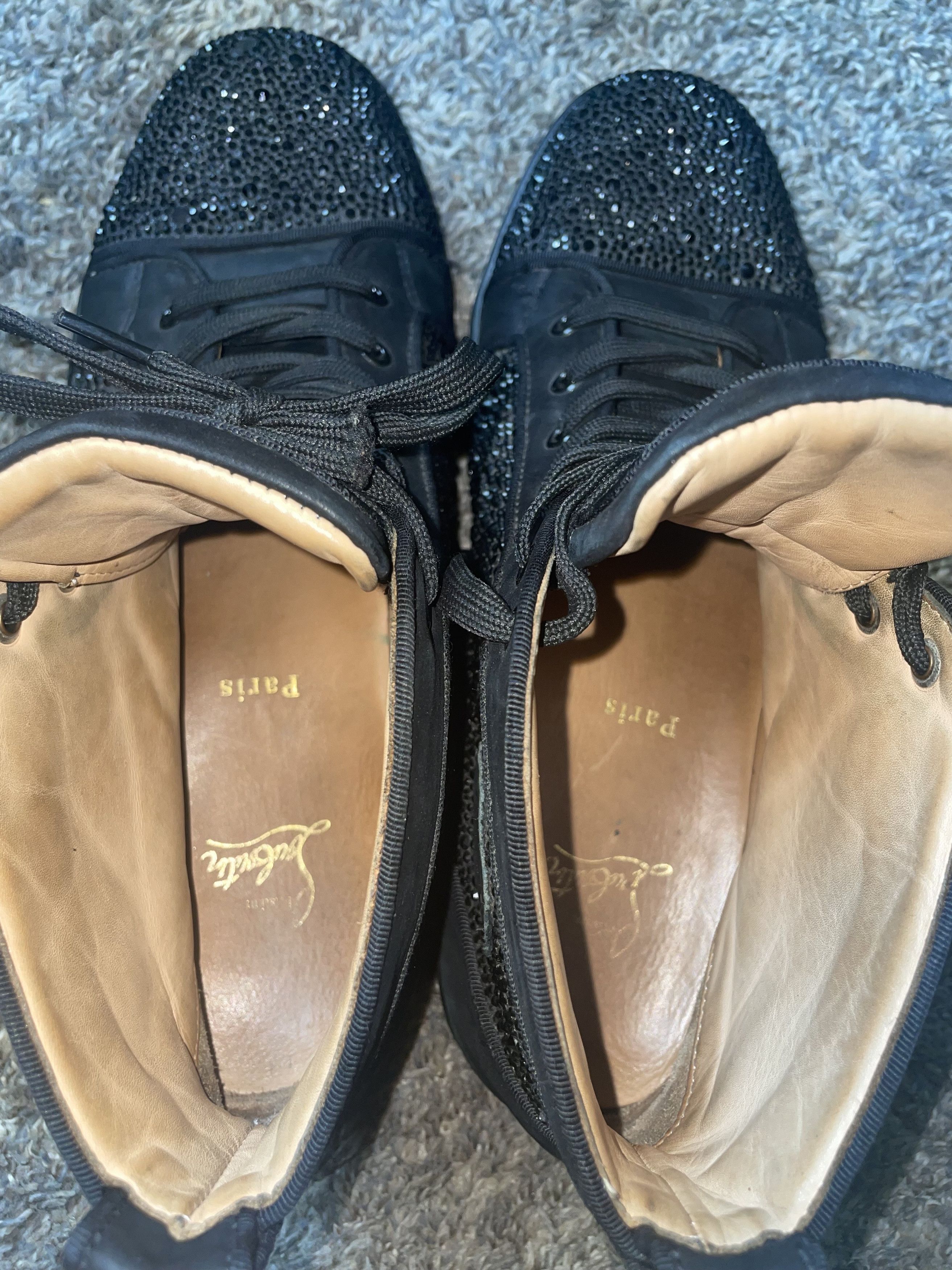 Christian Louboutin Christian Loboutin Louis Strass Flat Black Crystal Size US 11 / EU 44 - 8 Thumbnail