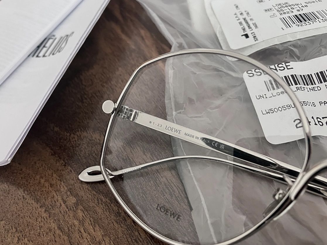 Loewe Loewe Oversized Metal Frame Glasses Silver Size ONE SIZE - 8 Thumbnail