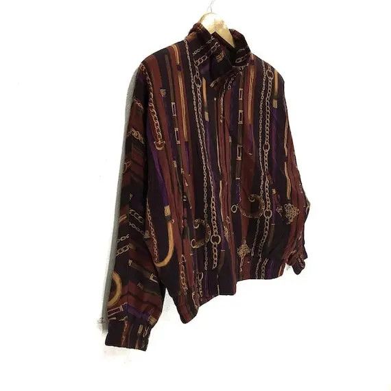Vintage Vintage INTER NEEDS Monograms Gangster Coogi Style Jacket Size M / US 6-8 / IT 42-44 - 3 Thumbnail