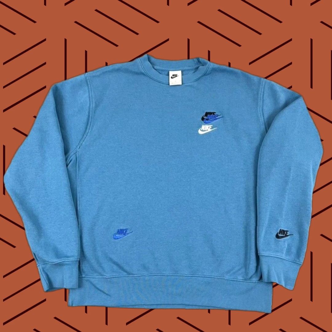 Nike Nike Sweatshirt Mens Medium Dutch Blue Crewneck Sport Essentials Embroidered Size US M / EU 48-50 / 2 - 1 Thumbnail