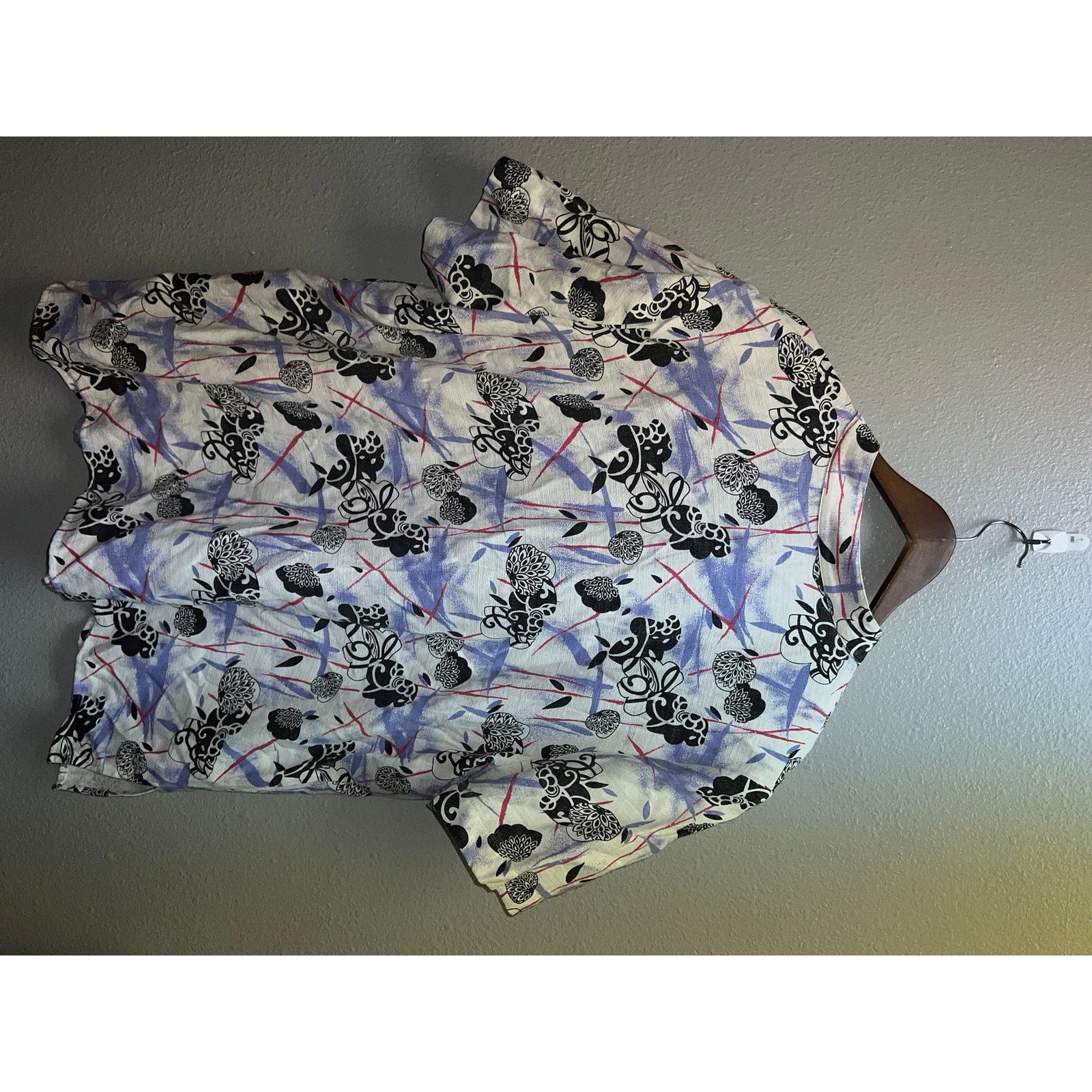 Vintage Womens Maggie Barnes Button Down Top Shirt White Rayon 2X Size XXL / US 16-18 / IT 52-54 - 8 Thumbnail